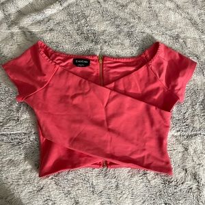 Bebe Pink Crop Top Small
